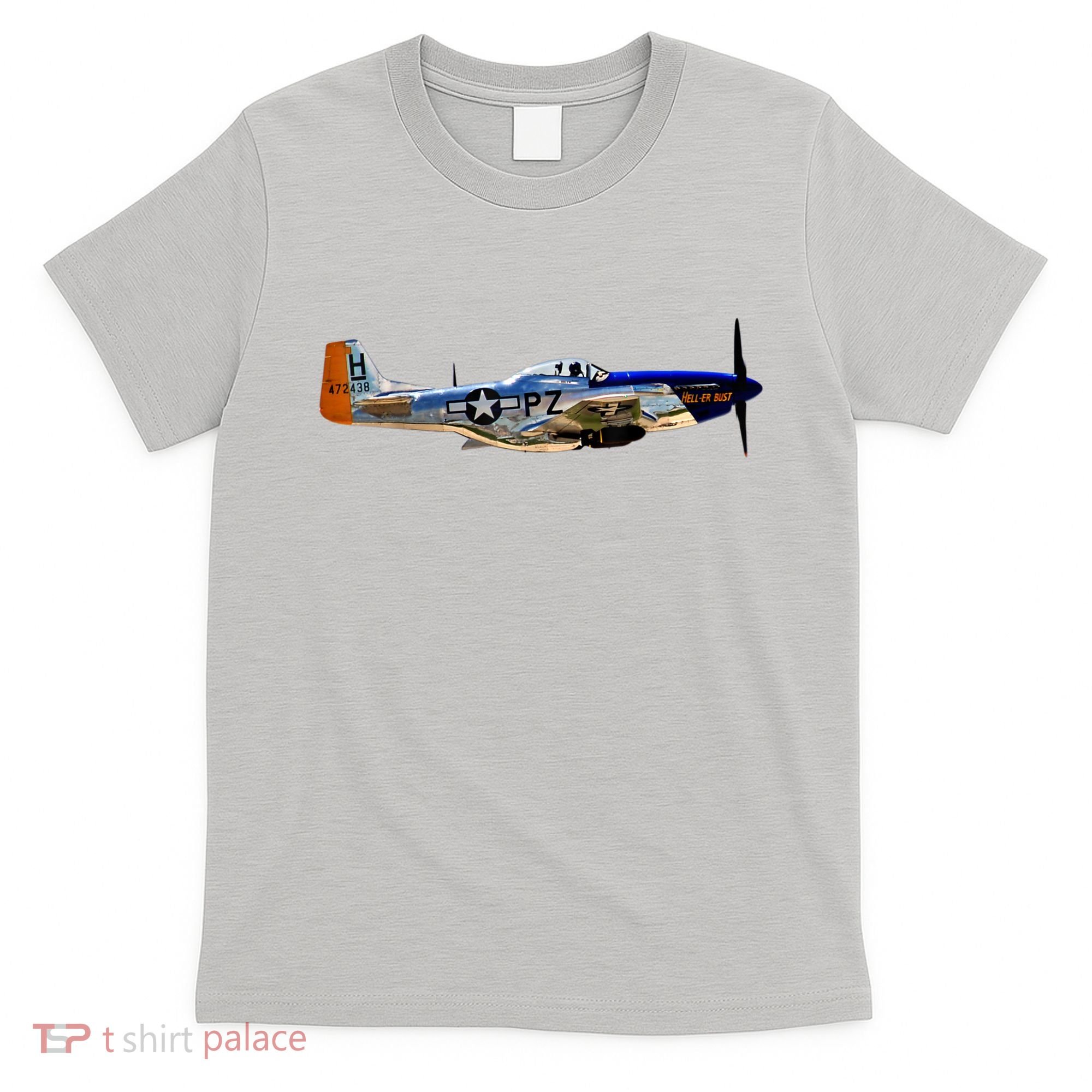 P51 Mustang WWII Fighter Plane US Military Aviation History T-Shirt
