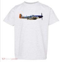 P51 Mustang WWII Fighter Plane US Military Aviation History Toddler T-Shirt thumb 0