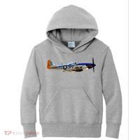 P51 Mustang WWII Fighter Plane US Military Aviation History Kids Hoodie thumb 0