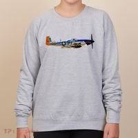 P51 Mustang WWII Fighter Plane US Military Aviation History Women's Sweatshirt thumb 0