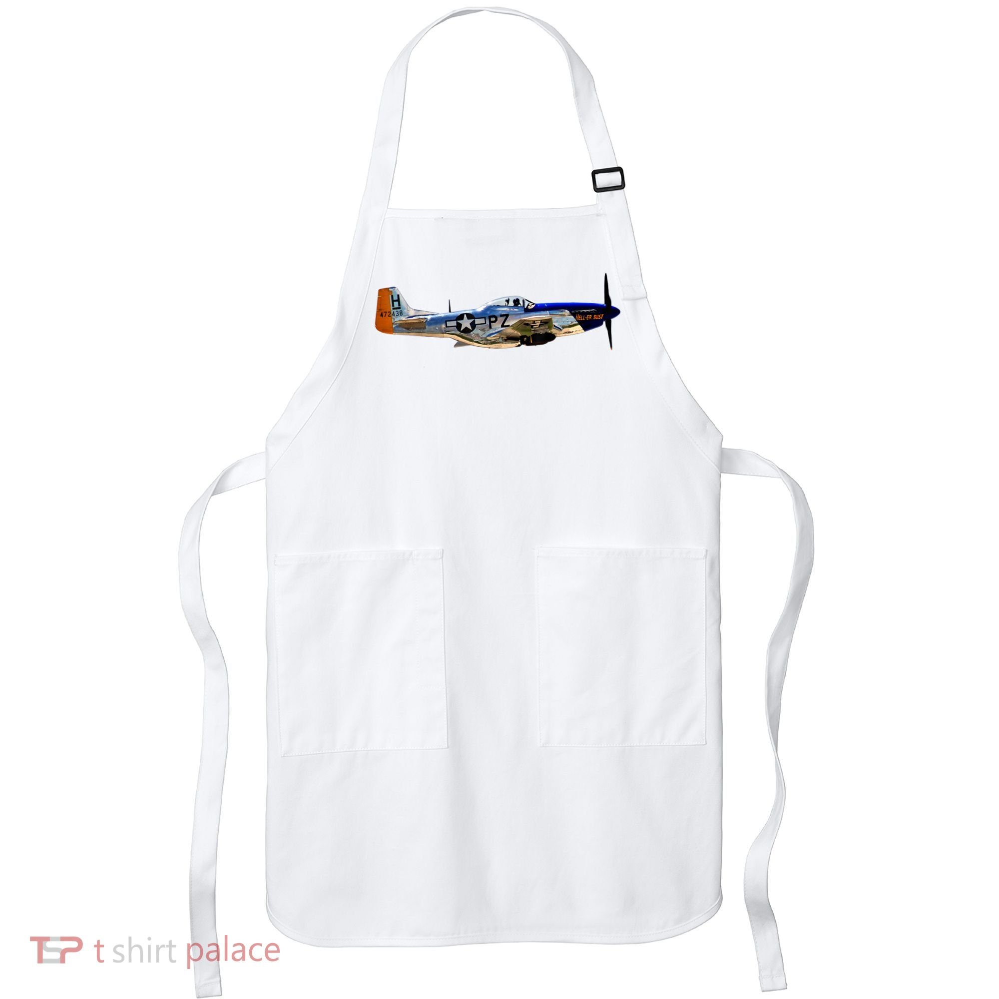 P51 Mustang WWII Fighter Plane US Military Aviation History Apron