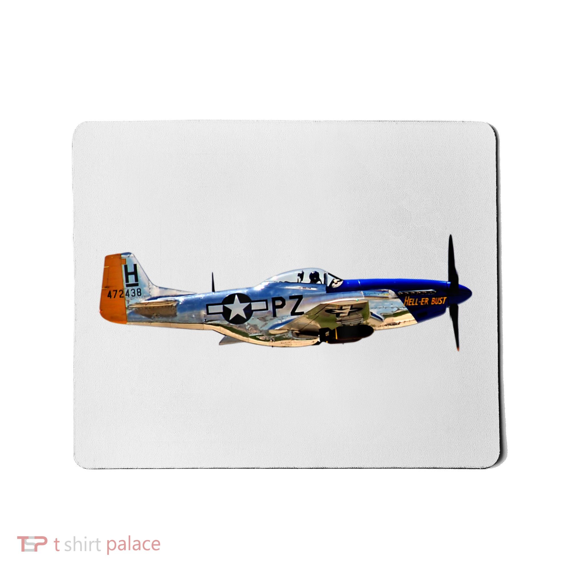 P51 Mustang WWII Fighter Plane US Military Aviation History Mousepad