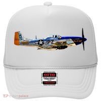 P51 Mustang WWII Fighter Plane US Military Aviation History Hat thumb 0