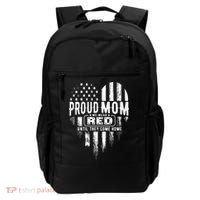 Proud Mom We Wear Red Friday Military Backpack thumb 0