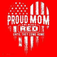 Proud Mom We Wear Red Friday Military Apron thumb 3