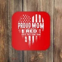 Proud Mom We Wear Red Friday Military Coaster thumb 0