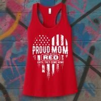 Proud Mom We Wear Red Friday Military Women's Tank Top thumb 3