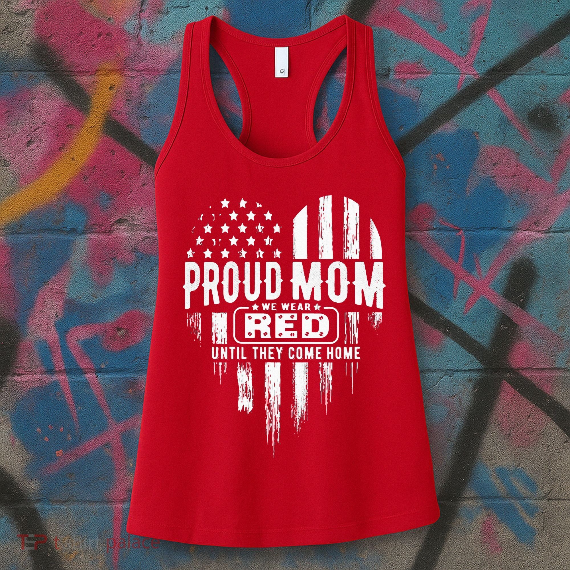 Proud Mom We Wear Red Friday Military Women's Tank Top