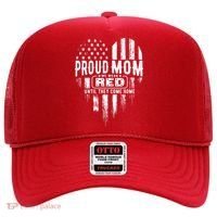 Proud Mom We Wear Red Friday Military Hat thumb 0