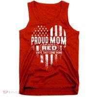 Proud Mom We Wear Red Friday Military Tank Top thumb 0