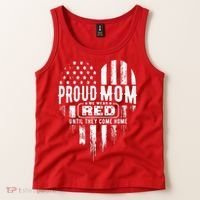 Proud Mom We Wear Red Friday Military Tank Top thumb 2