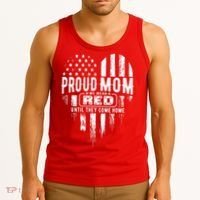 Proud Mom We Wear Red Friday Military Tank Top thumb 3