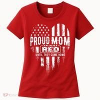 Proud Mom We Wear Red Friday Military Women's T-Shirt thumb 0
