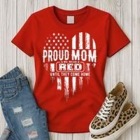 Proud Mom We Wear Red Friday Military Women's T-Shirt thumb 3