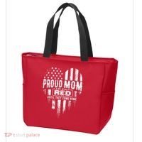 Proud Mom We Wear Red Friday Military Tote Bag thumb 3