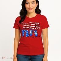 Patriotic Merica Yall Cowboy Cowgirl Boots Women's T-Shirt thumb 4