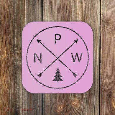 Pacific Northwest Arrows Pine Tree Pnw Coaster