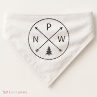 Pacific Northwest Arrows Pine Tree Pnw USA-Made Doggie Bandana thumb 0