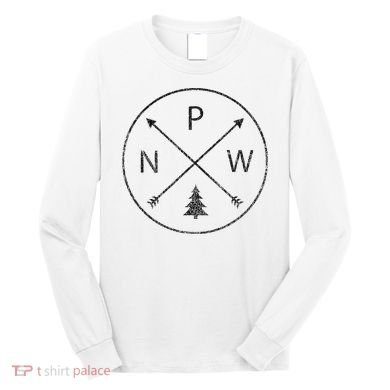 Pacific Northwest Arrows Pine Tree Pnw Long Sleeve Shirt