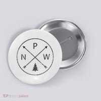 Pacific Northwest Arrows Pine Tree Pnw Button thumb 0