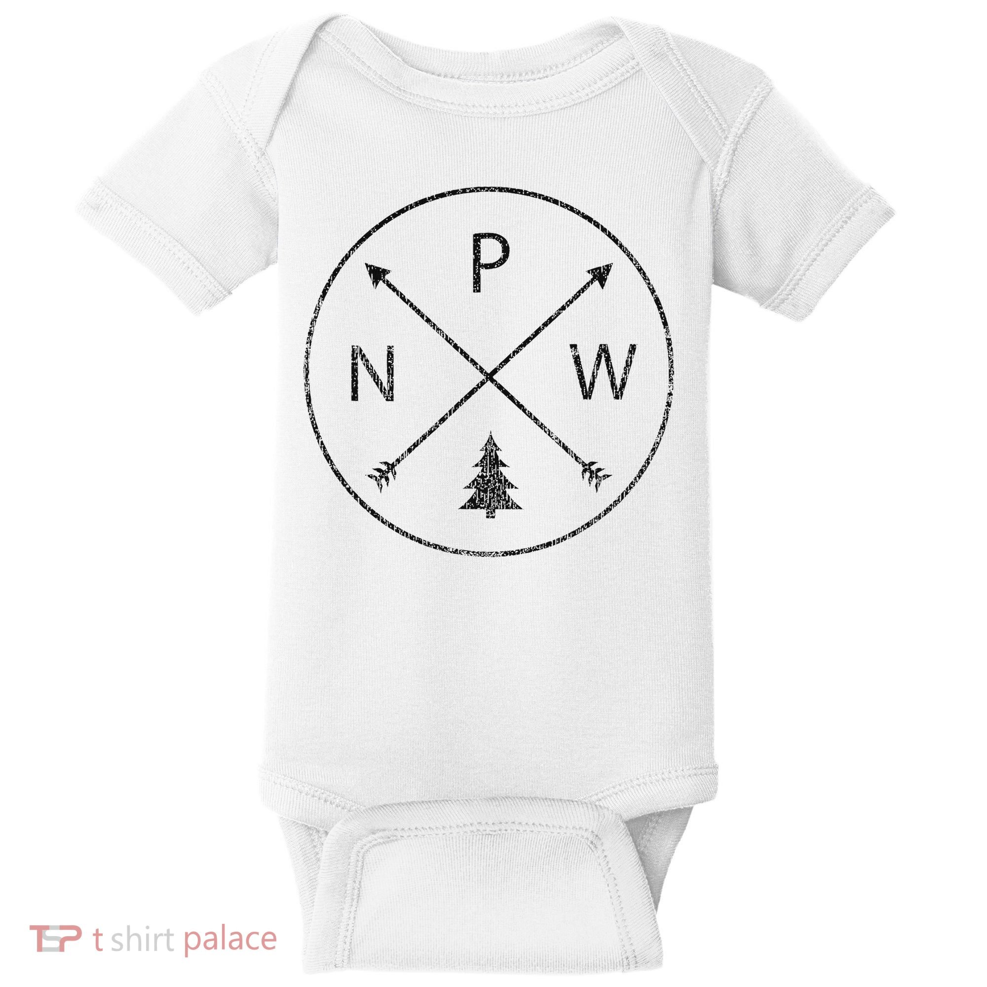 Pacific Northwest Arrows Pine Tree Pnw Baby Bodysuit