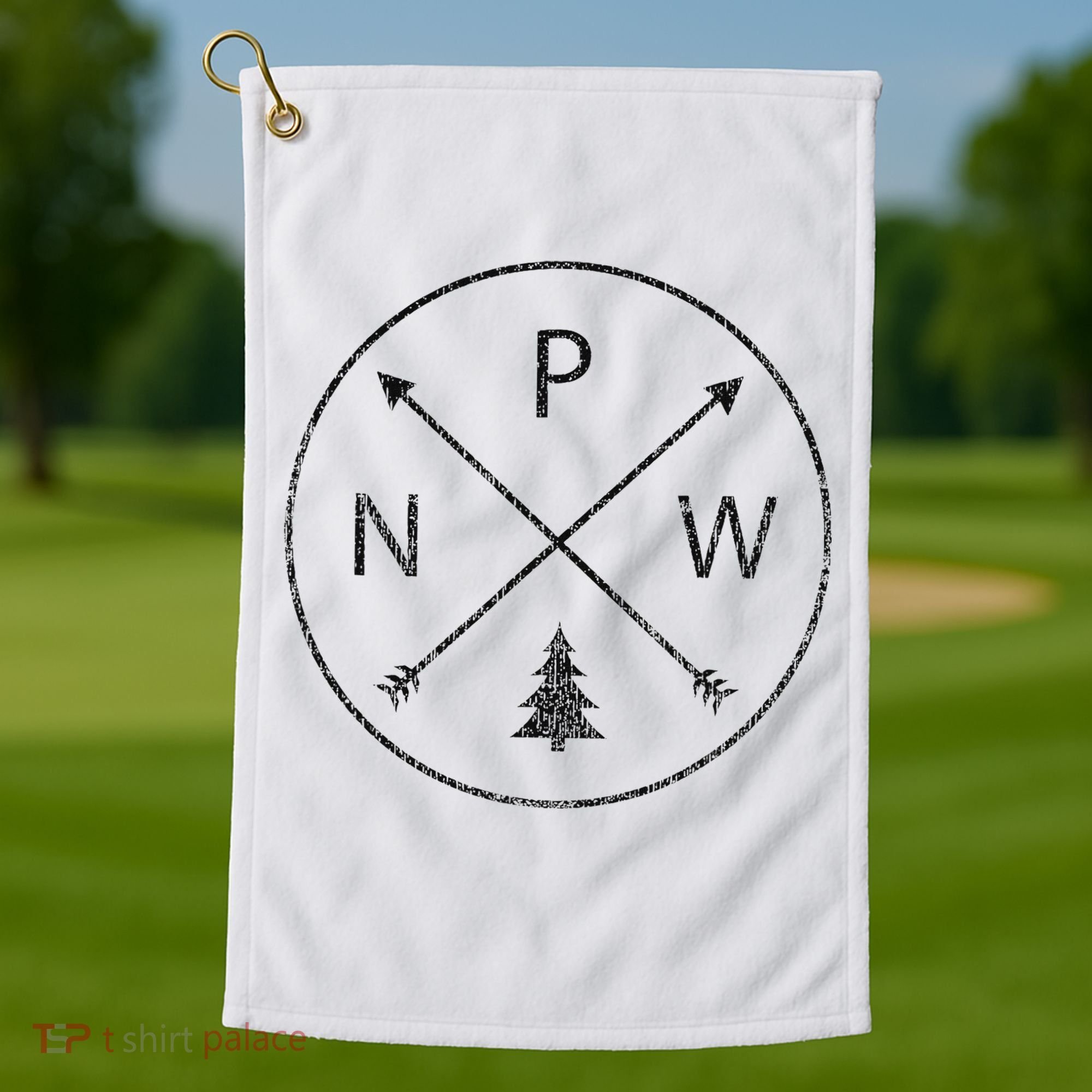 Pacific Northwest Arrows Pine Tree Pnw Golf Towel