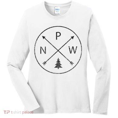 Pacific Northwest Arrows Pine Tree Pnw Women's Long Sleeve Shirt