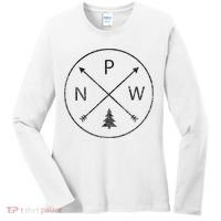 Pacific Northwest Arrows Pine Tree Pnw Women's Long Sleeve Shirt thumb 0