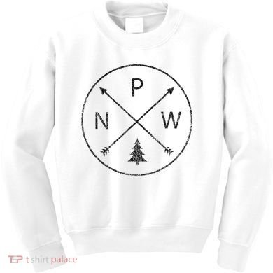 Pacific Northwest Arrows Pine Tree Pnw Kids Sweatshirt