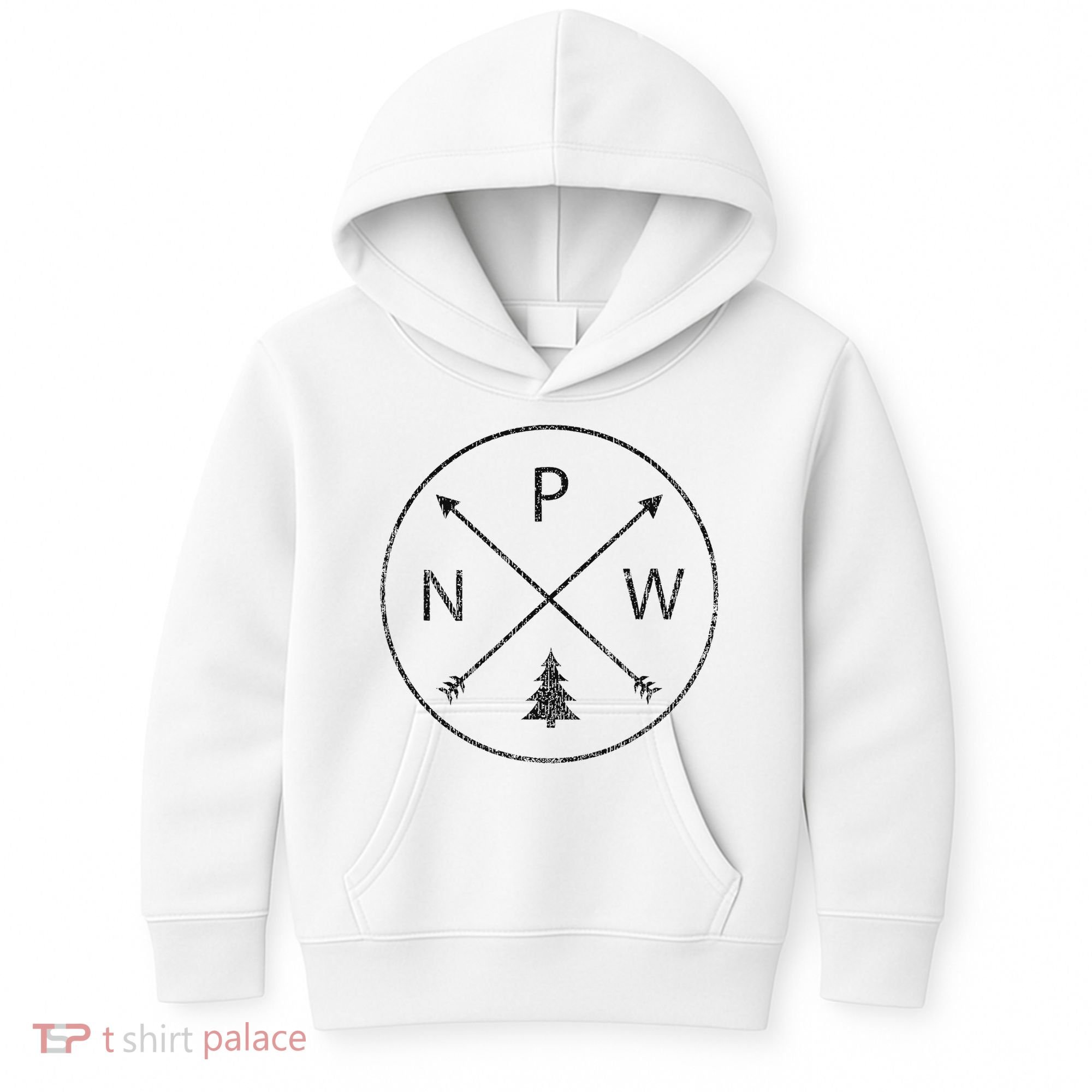 Pacific Northwest Arrows Pine Tree Pnw Kids Hoodie
