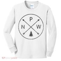 Pacific Northwest Arrows Pine Tree Pnw Kids Long Sleeve Shirt thumb 0