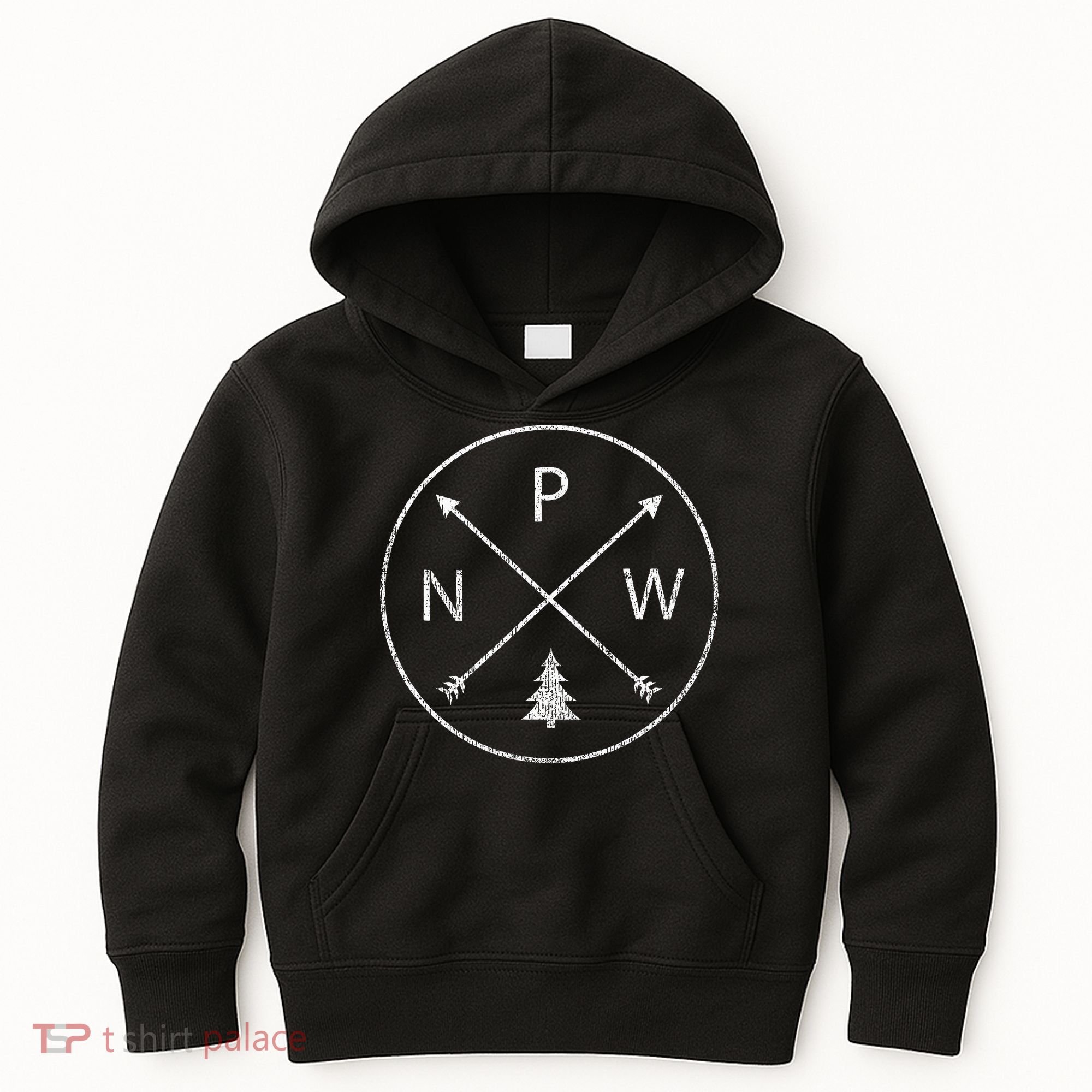 Pacific Northwest Arrows Pine Tree Pnw Kids Hoodie
