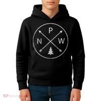 Pacific Northwest Arrows Pine Tree Pnw Kids Hoodie thumb 4