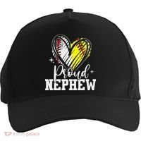 Proud Nephew Baseball Softball Heart Five-Panel Snapback Cap thumb 0