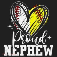 Proud Nephew Baseball Softball Heart Five-Panel Snapback Cap thumb 2