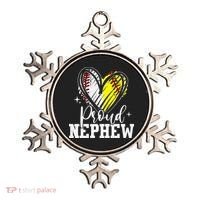 Proud Nephew Baseball Softball Heart Ornament thumb 0