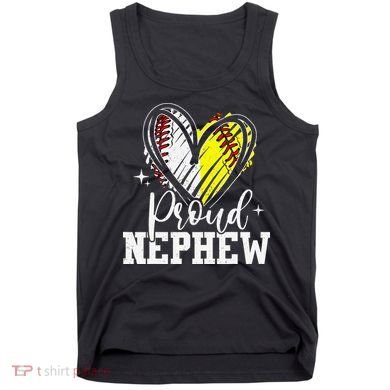 Proud Nephew Baseball Softball Heart Tank Top
