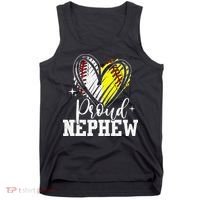 Proud Nephew Baseball Softball Heart Tank Top thumb 0