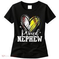 Proud Nephew Baseball Softball Heart Women's T-Shirt thumb 0