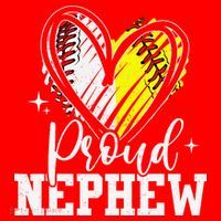 Proud Nephew Baseball Softball Heart Santa Hat thumb 1