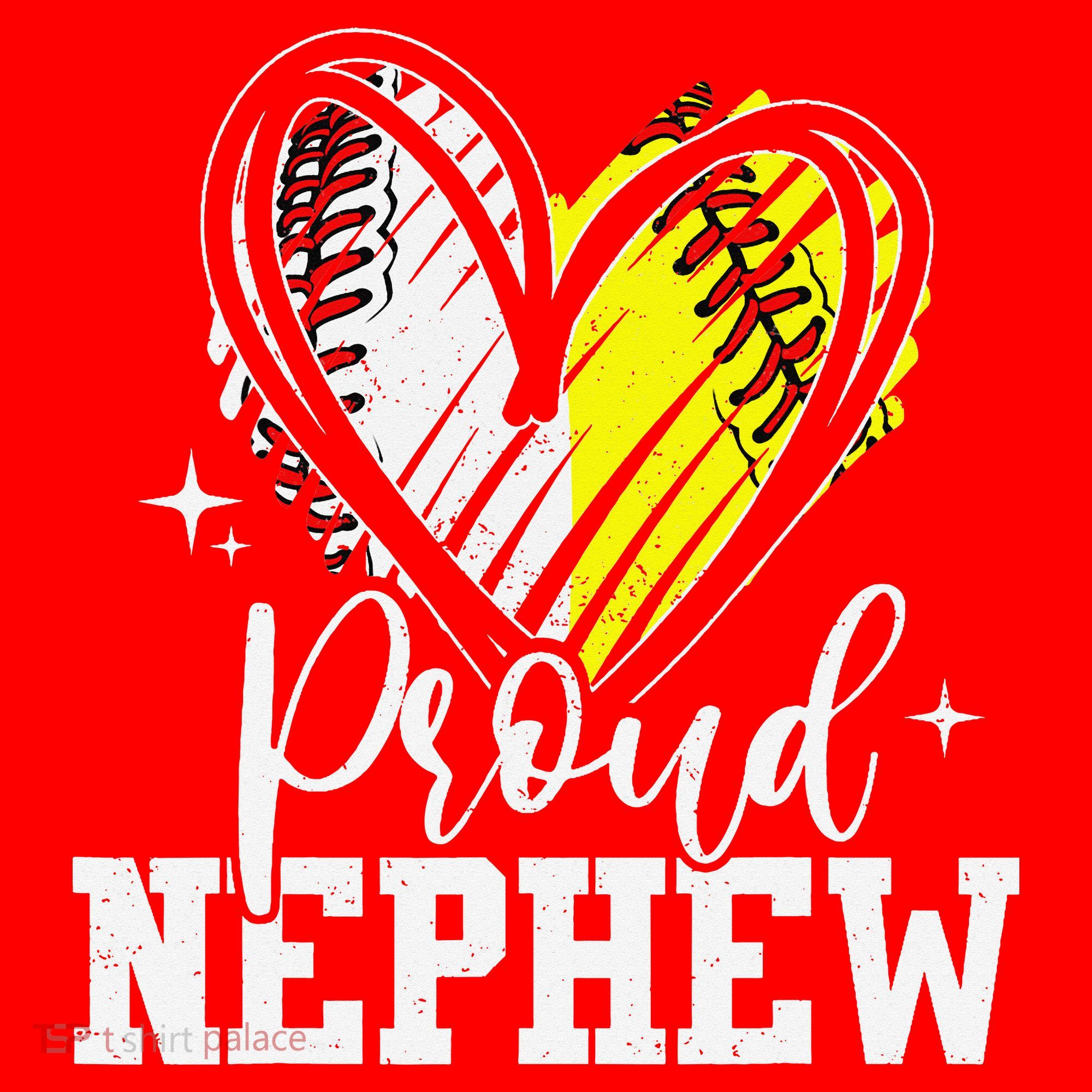 Proud Nephew Baseball Softball Heart Santa Hat