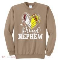 Proud Nephew Baseball Softball Heart Sweatshirt thumb 0