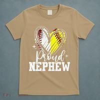 Proud Nephew Baseball Softball Heart T-Shirt thumb 5