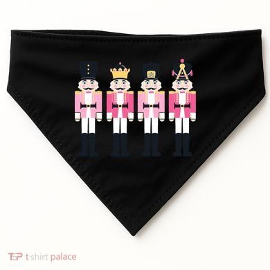 Pink Nutcracker Ballet Vintage Christmas Nutcracker USA-Made Doggie Bandana