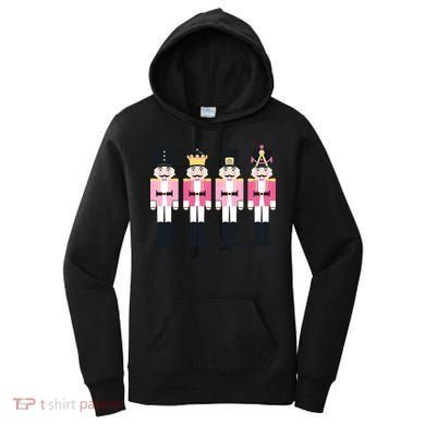 Pink Nutcracker Ballet Vintage Christmas Nutcracker Women's Hoodie