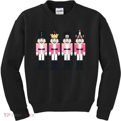 Pink Nutcracker Ballet Vintage Christmas Nutcracker Kids Sweatshirt