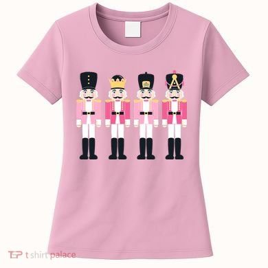 Pink Nutcracker Ballet Vintage Christmas Nutcracker Women's T-Shirt