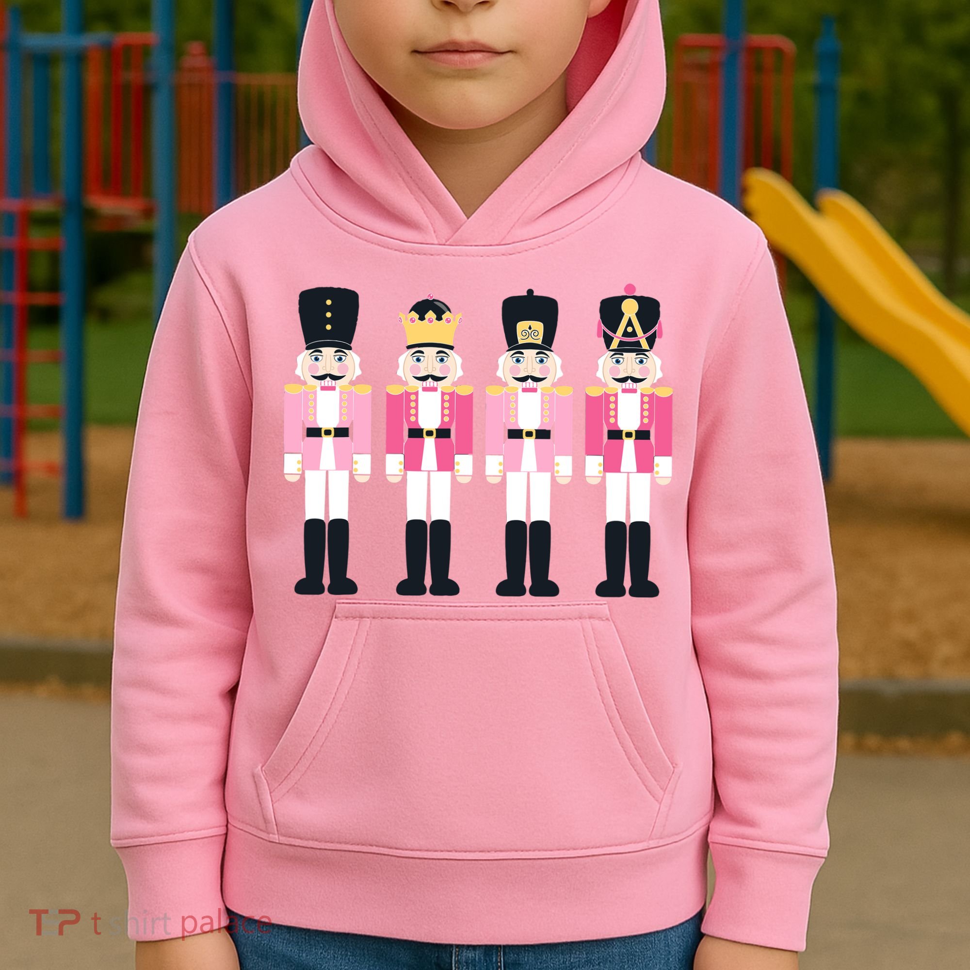 Pink Nutcracker Ballet Vintage Christmas Nutcracker Kids Hoodie