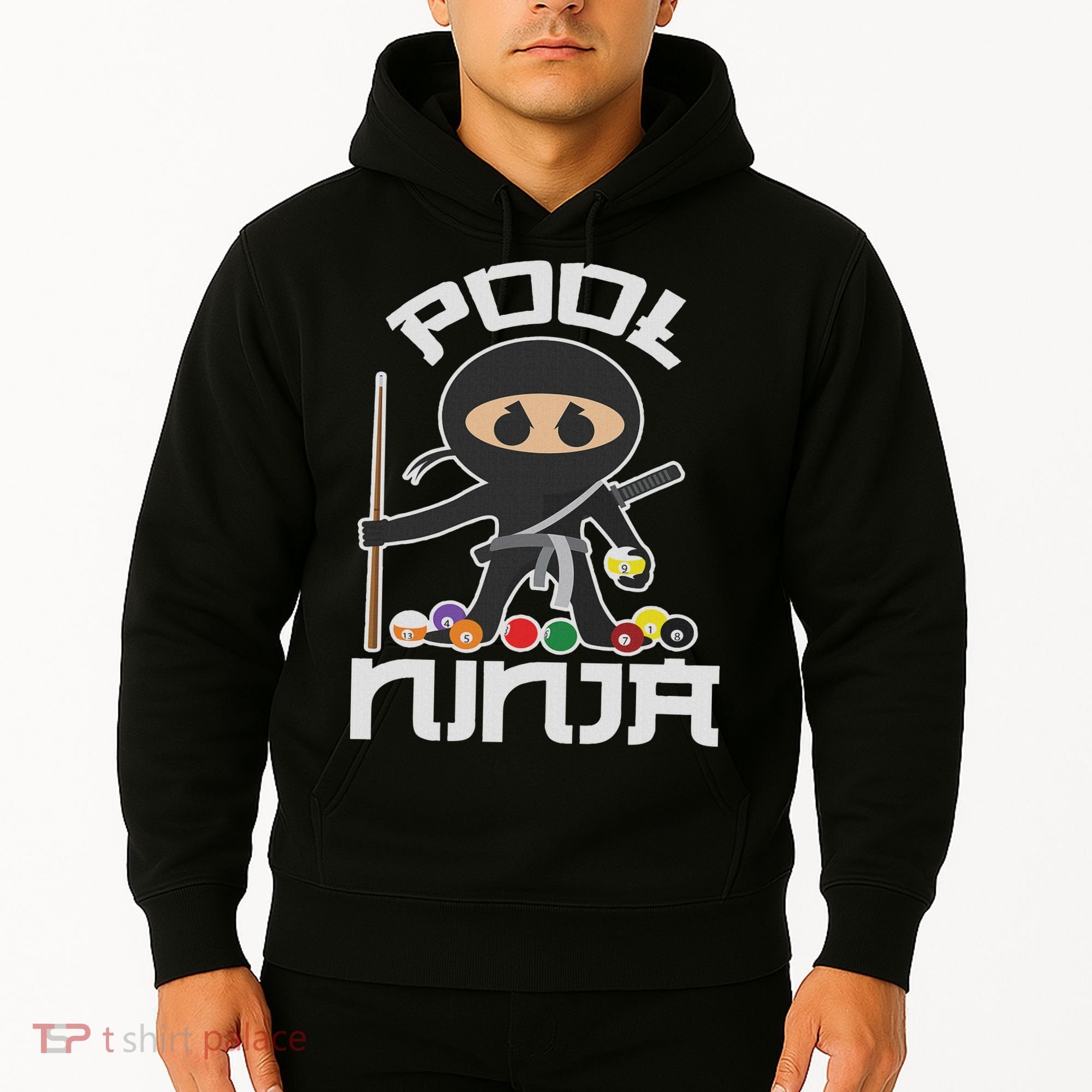 Pool Ninja Cute Pocket Billiards Lover Gift Hoodie
