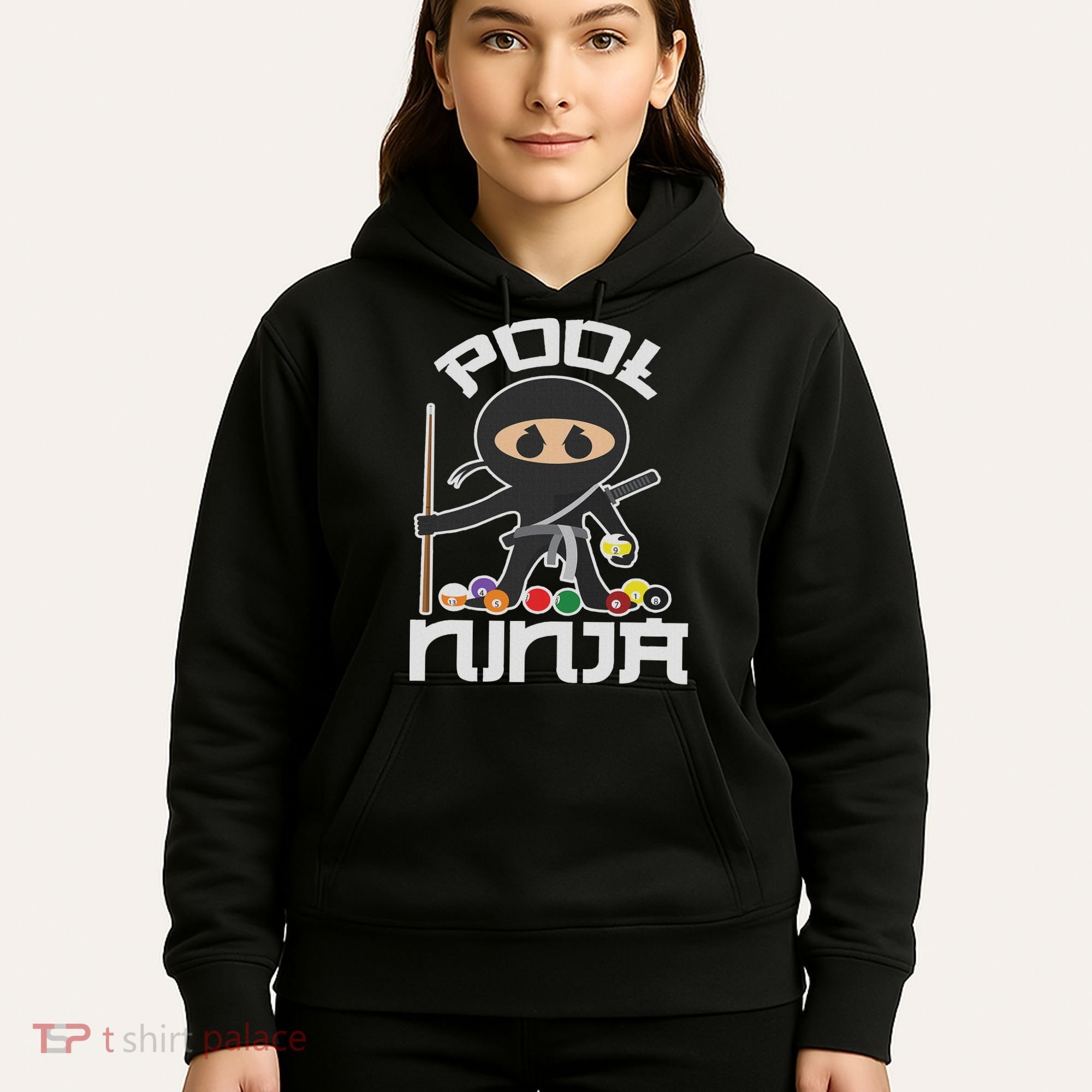 Pool Ninja Cute Pocket Billiards Lover Gift Hoodie